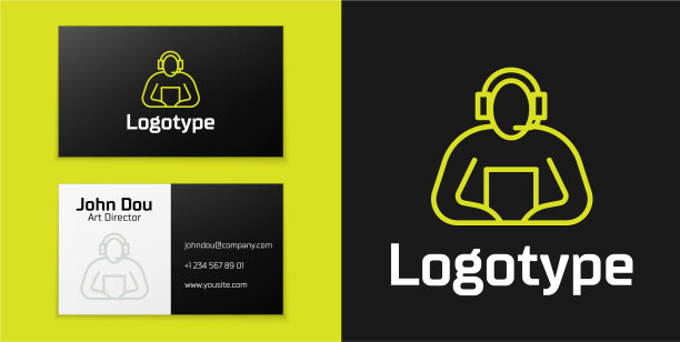 标识类型线学生图标孤立在黑色图片下载