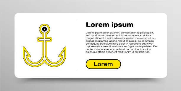 线锚图标孤立在白色背景上图片下载