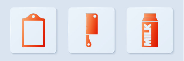 设切肉刀切板和纸包图片下载