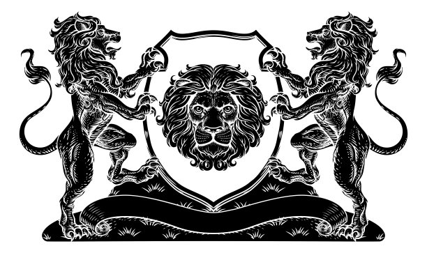 纹章狮徽盾家族印章图片下载