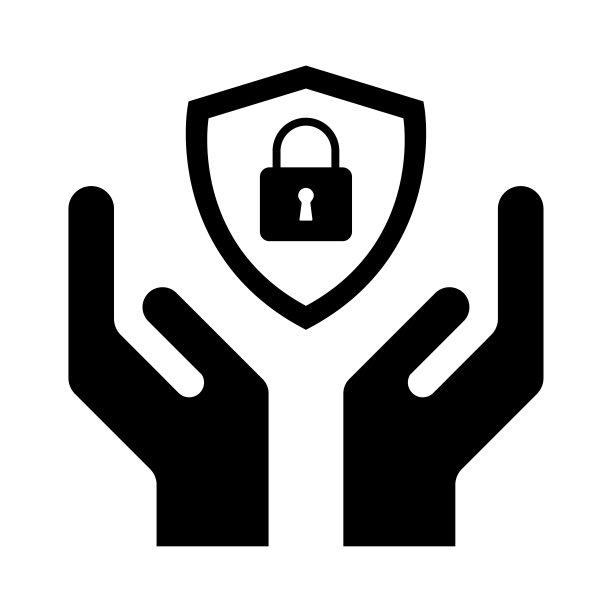 希望图标，人的手与盾牌符号，帮助和保护图形设计，支持矢量插图图片下载