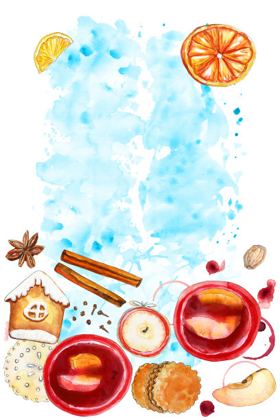 红色和蓝色垂直平铺冬季组成图片下载