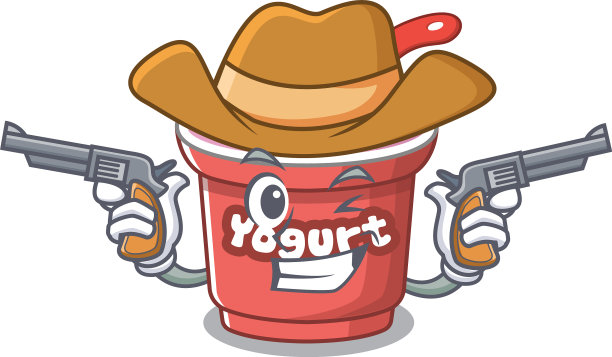 概念酸奶牛仔有枪图片下载