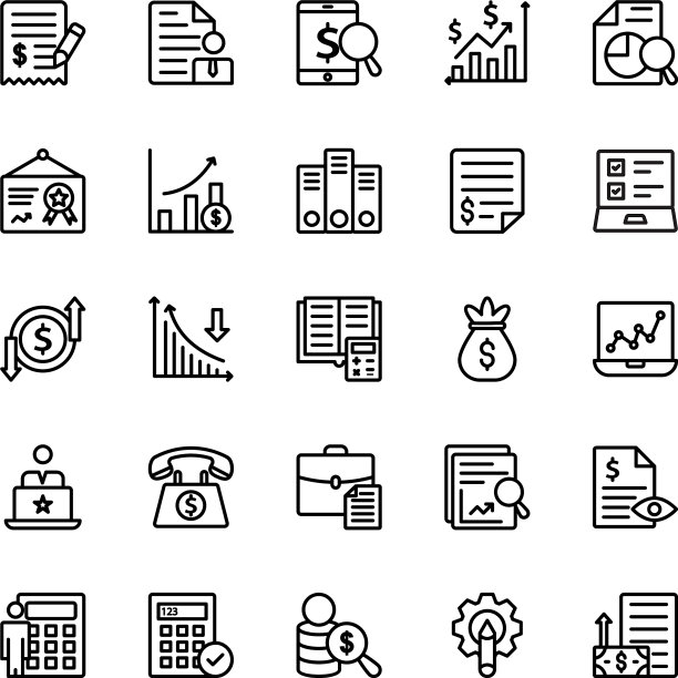 金融线条图标图片下载