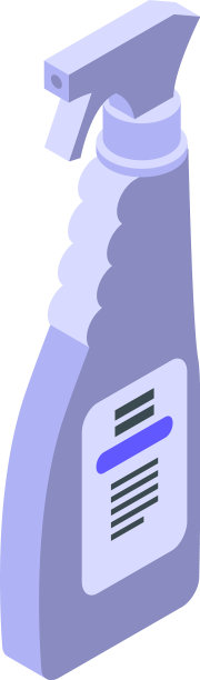 清洁喷雾消毒图标等距式图片下载