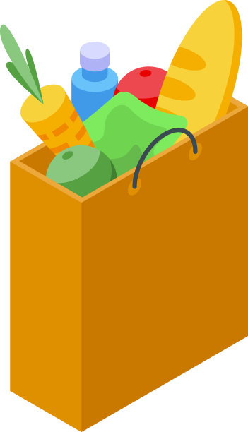 食品配送图标等距风格图片下载