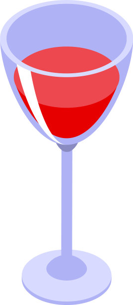 酒杯图标等距风格图片下载