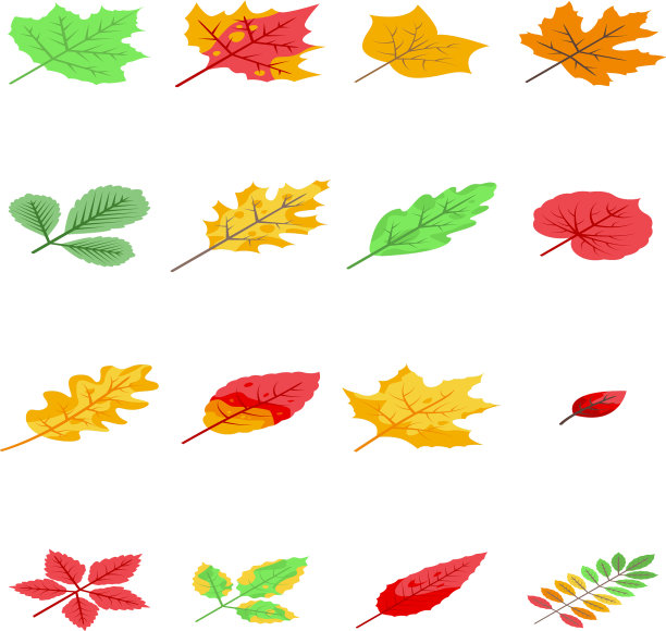 秋叶图标设置等距样式图片下载