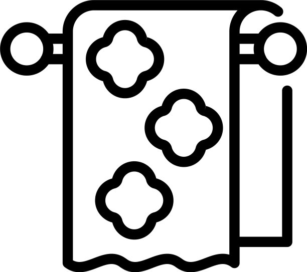 软性毛巾图标轮廓风格图片下载