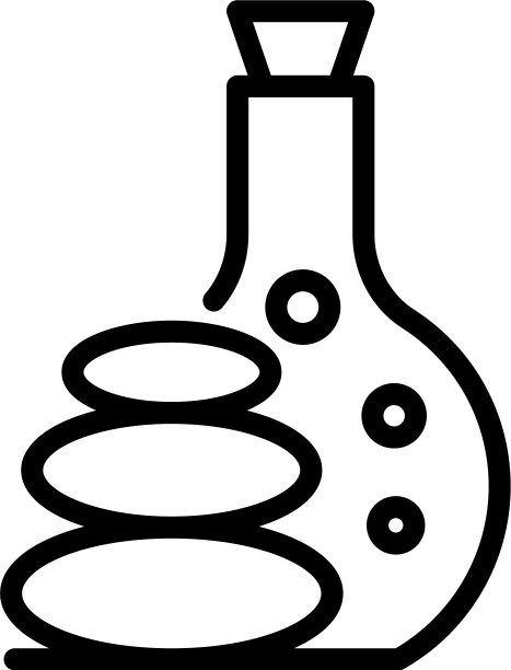 水疗精油图标轮廓风格图片下载