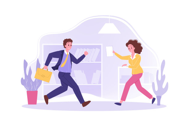 急匆匆的人在办公室的经营理念图片下载