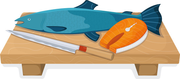 大西洋鲑鱼食物概念新鲜座头鲸图片下载