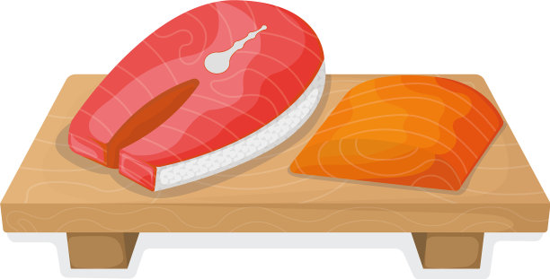 切片鱼、金枪鱼、鲑鱼、新鲜牛排、里脊肉图片下载