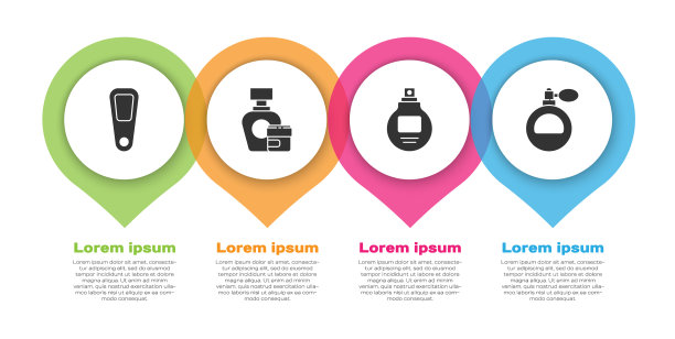 设置手镜、乳霜或乳液化妆品管图片下载