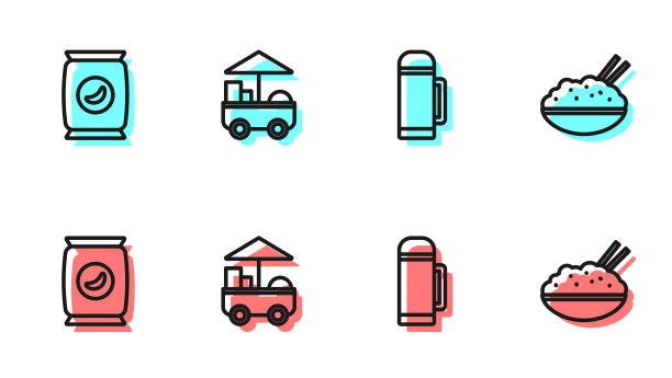 设置热水瓶、容器袋或马铃薯包图片下载