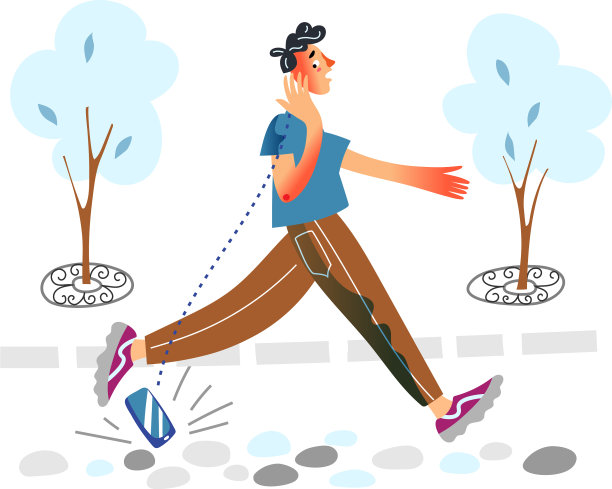 一名男子在讲话时将智能手机掉在地上图片下载