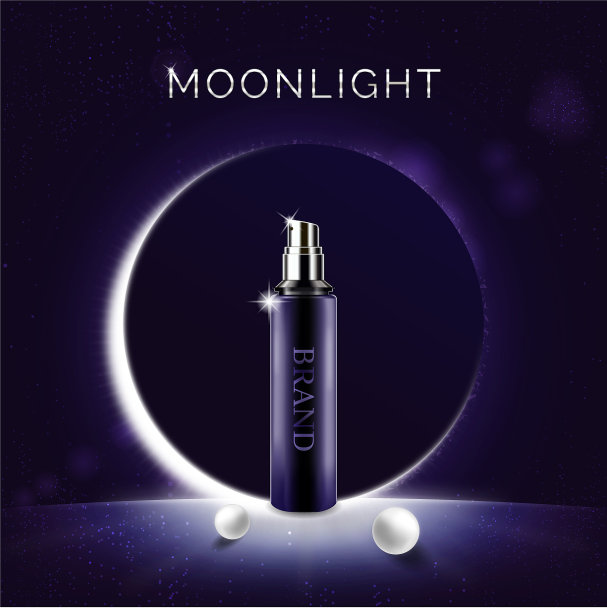 月光美容保湿产品图片下载