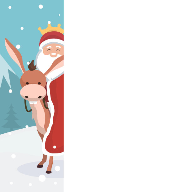 圣诞贺卡之王巫师与白色图片下载