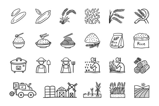 大米图标设置手绘涂鸦图标图片下载