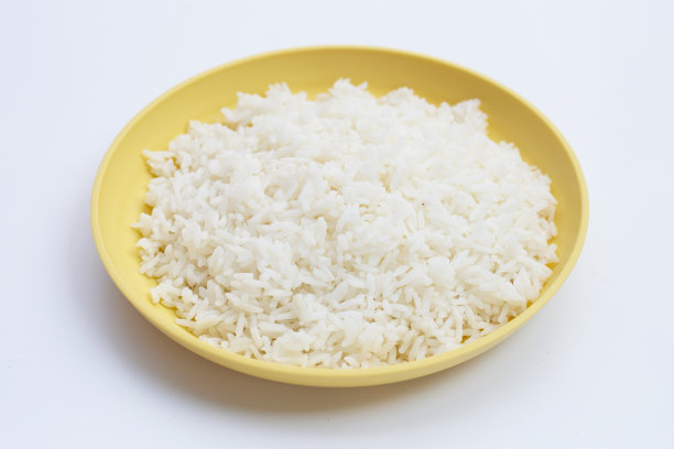 白底上的米饭。图片下载