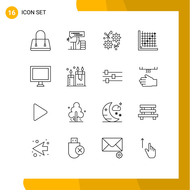 16适用于网络和移动的通用大纲图片下载