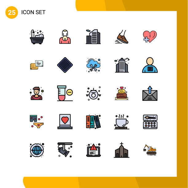 25填充线平面颜色的网站概念图片下载