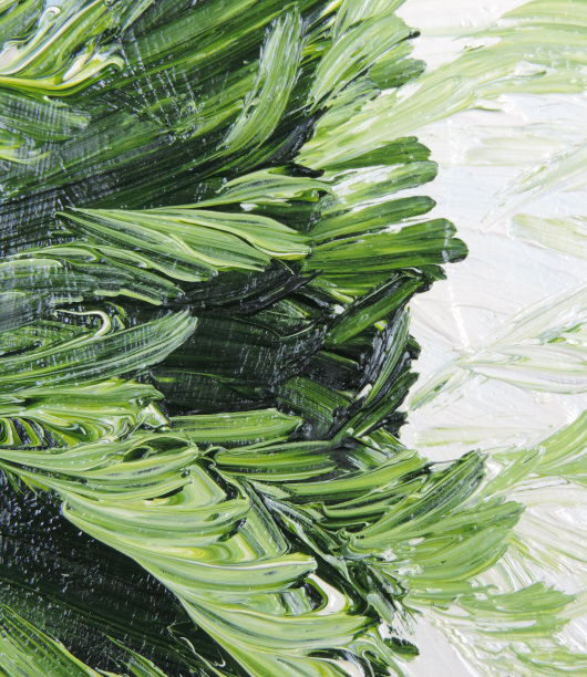 油画图案抽象的绿色植物图片下载