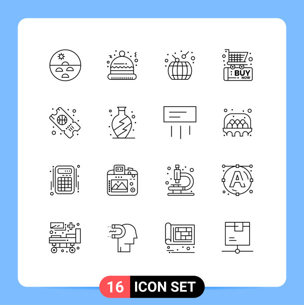 第十六组勾勒运动标志和符号图片下载