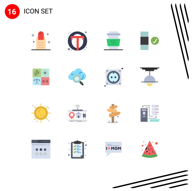 16种适用于网络和移动的通用平面颜色图片下载