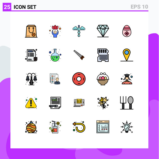 通用图标符号组25现代填充图片下载