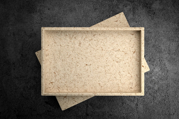 空的礼品工艺盒容器。产品放置包装隔离模板。空白模型图片下载