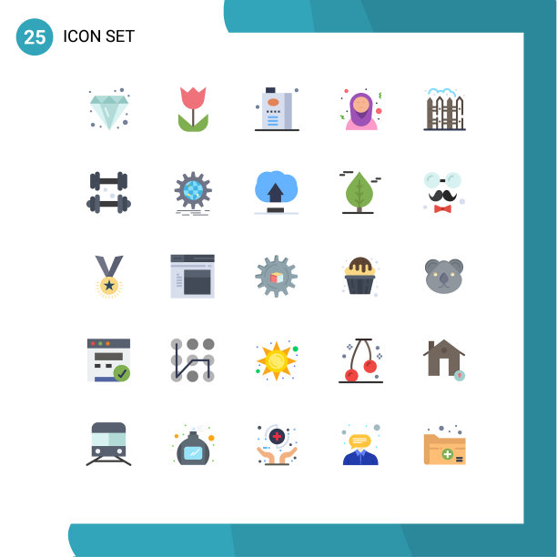 25个通用的平色符号象征着生命图片下载