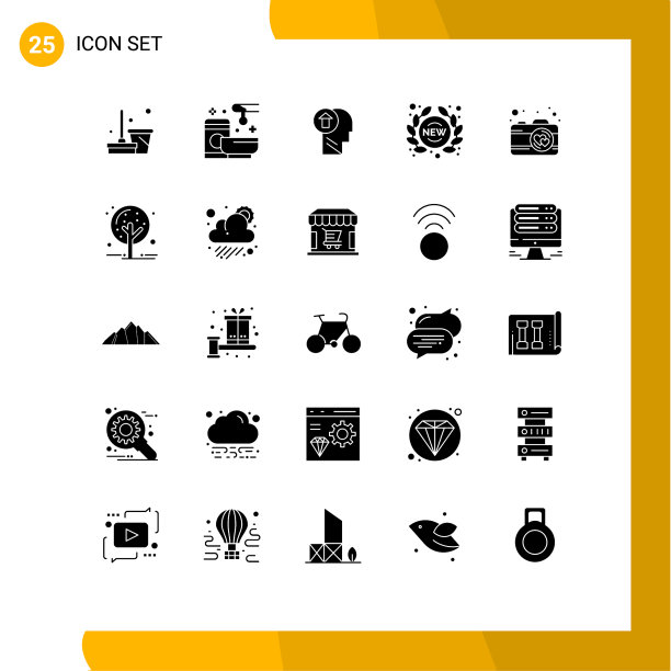 主题立体符号和可编辑符号的25个图片下载