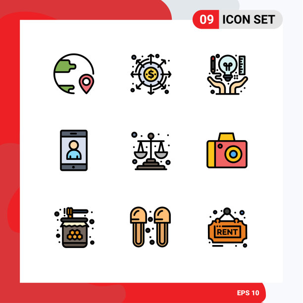 用户界面包9基本填充线平图片下载