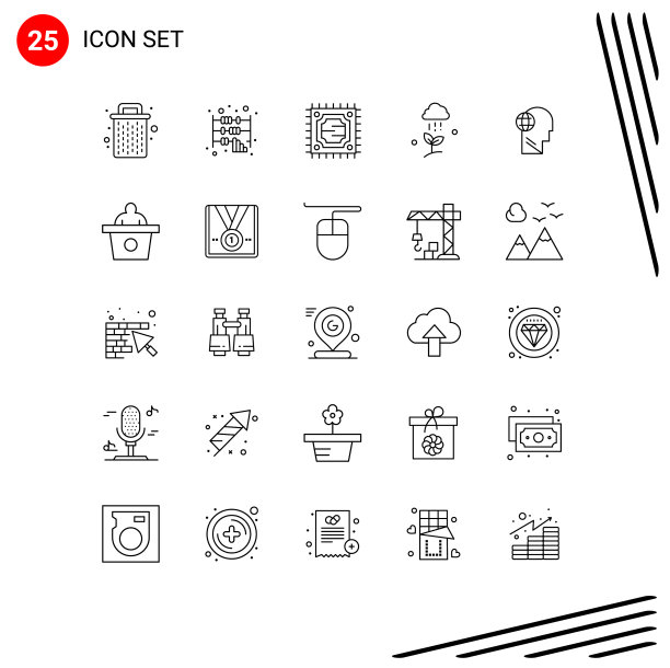 25线概念为网站移动和应用程序图片下载