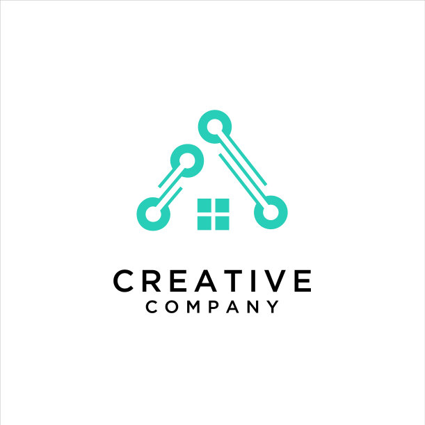 连接点和房屋标志设计图片下载