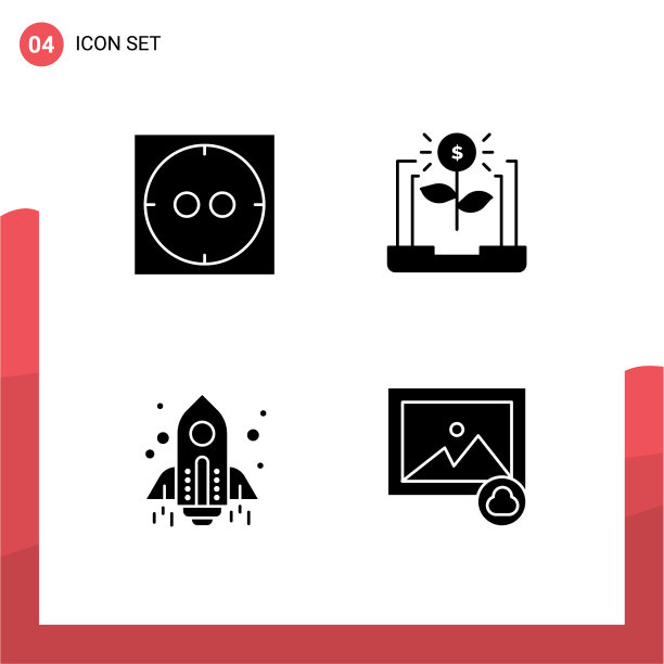 现代集4个立体象形文字之图片下载