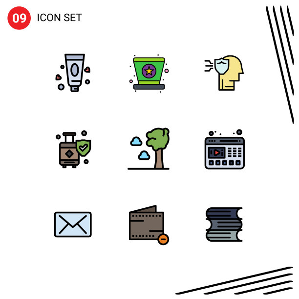 设置9商业填充线平面颜色包图片下载