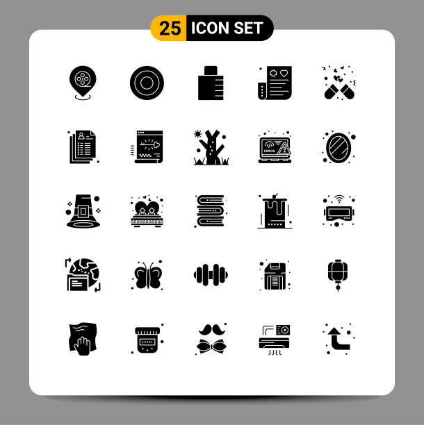 主题立体符号和可编辑符号的25个图片下载