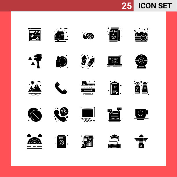 25个通用实心符号符号图片下载