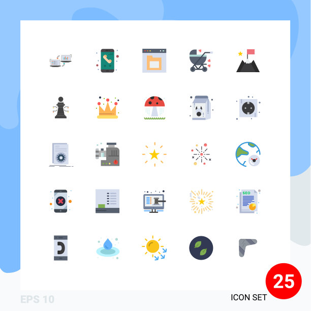 适用于网络和移动的25种通用平面颜色图片下载