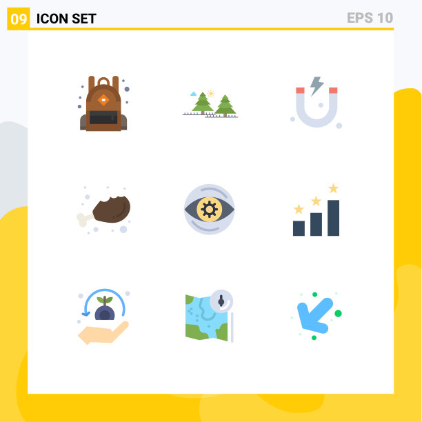 设置9个商业平面颜色包装的钱图片下载