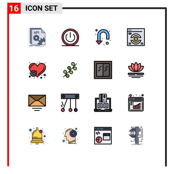 16平面颜色填充线概念的网站图片下载