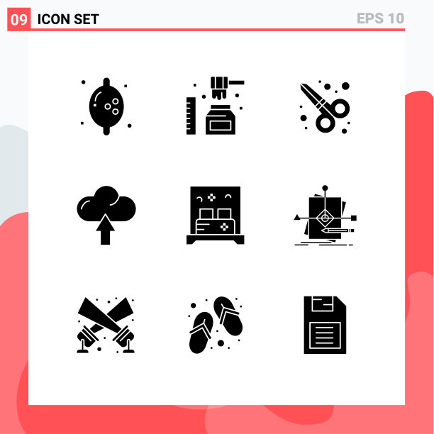 现代集9个立体字形和符号等图片下载