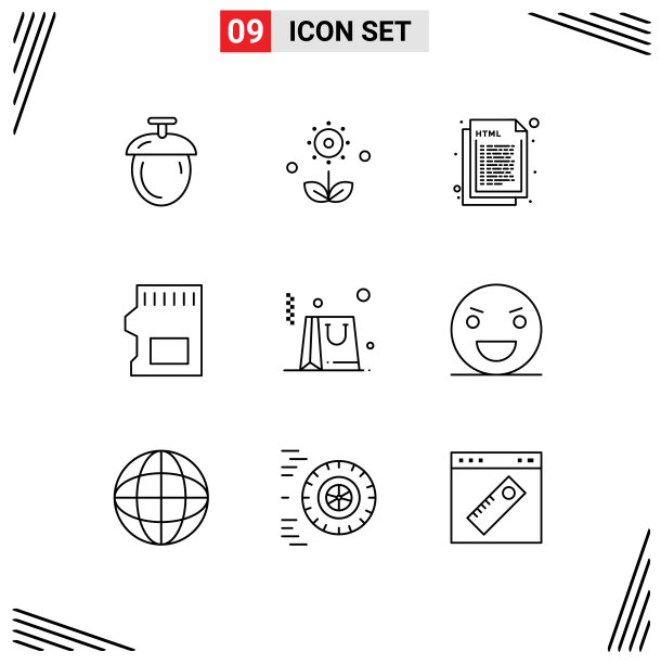 组9现代轮廓集袋储存图片下载