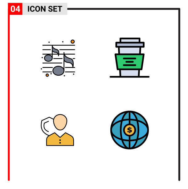 包装4现代填充线平色标志和图片下载