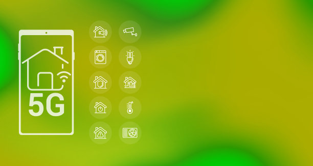 物联网技术，智能家居用互联网家居自动化智能手机控制家用电器无线基础设施家居保护3d插图图片下载