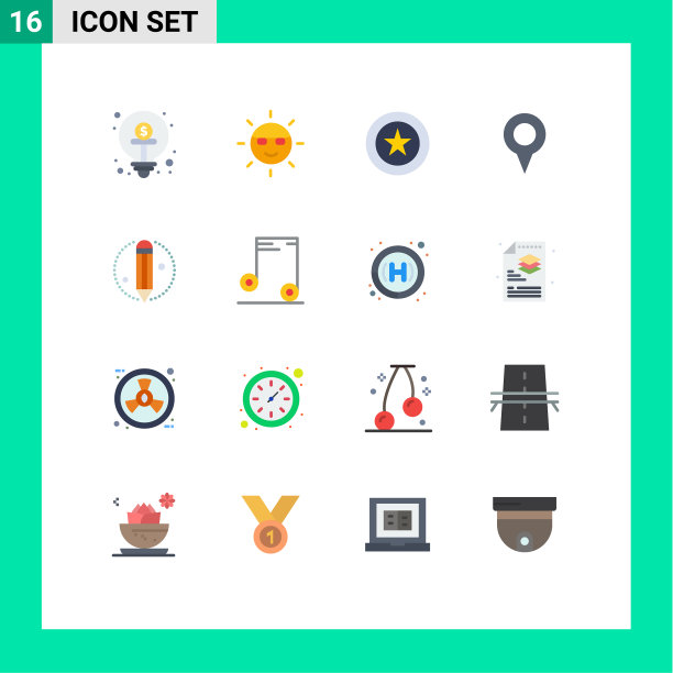 股票图标包16行符号和符号图片下载