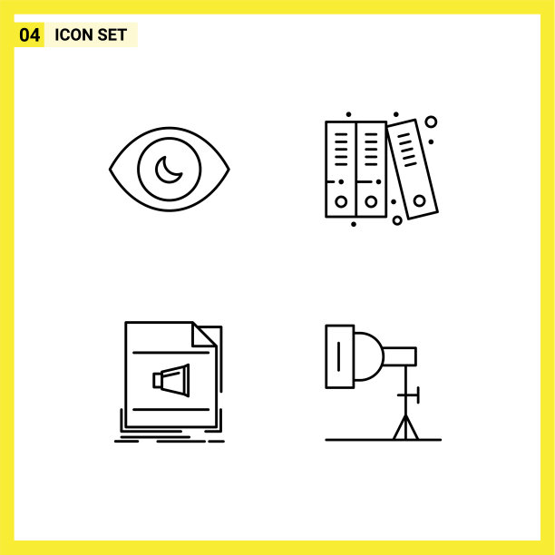 为眼睛的网格设置4个填充线的平面颜色图片下载