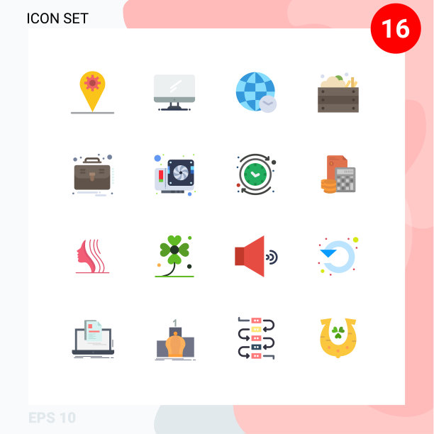 16平色概念为网站移动和图片下载